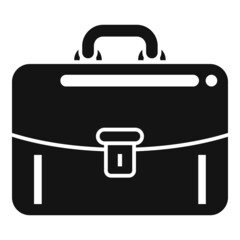 Sticker - Work briefcase icon simple vector. Case bag