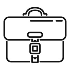Poster - Businessman briefcase icon outline vector. Work bag