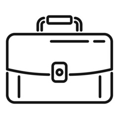 Canvas Print - Job briefcase icon outline vector. Work bag