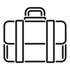 Poster - Man briefcase icon outline vector. Work bag