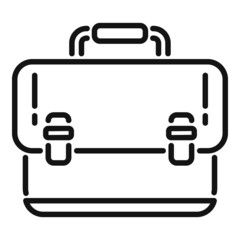 Sticker - Manager briefcase icon outline vector. Document bag