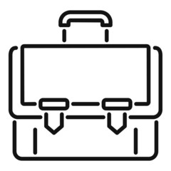 Poster - Carry briefcase icon outline vector. Work bag