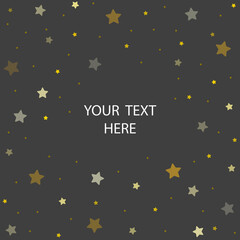 Fototapete - Starry celebration background with editable custom text message. Vector  stock illustration.