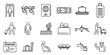 © anatolir - Airline passengers icons set outline vector. People case