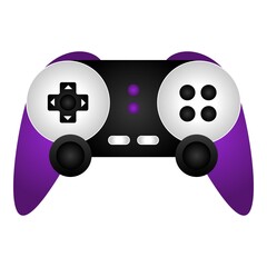 Poster - Purple joystick icon cartoon vector. Game control