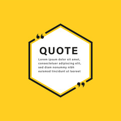 Leinwandbilder - quote box frame. texting boxes with quotation marks. line quote frames	

