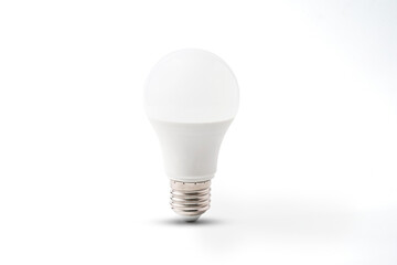 Fototapete - Isolated of electric lamp or light bulb on white background , LED is used for energy saving instead of incandescent or fluorescent lamp , Clipping path.