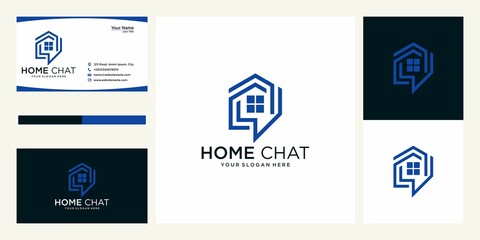 Sticker - home chat logo design