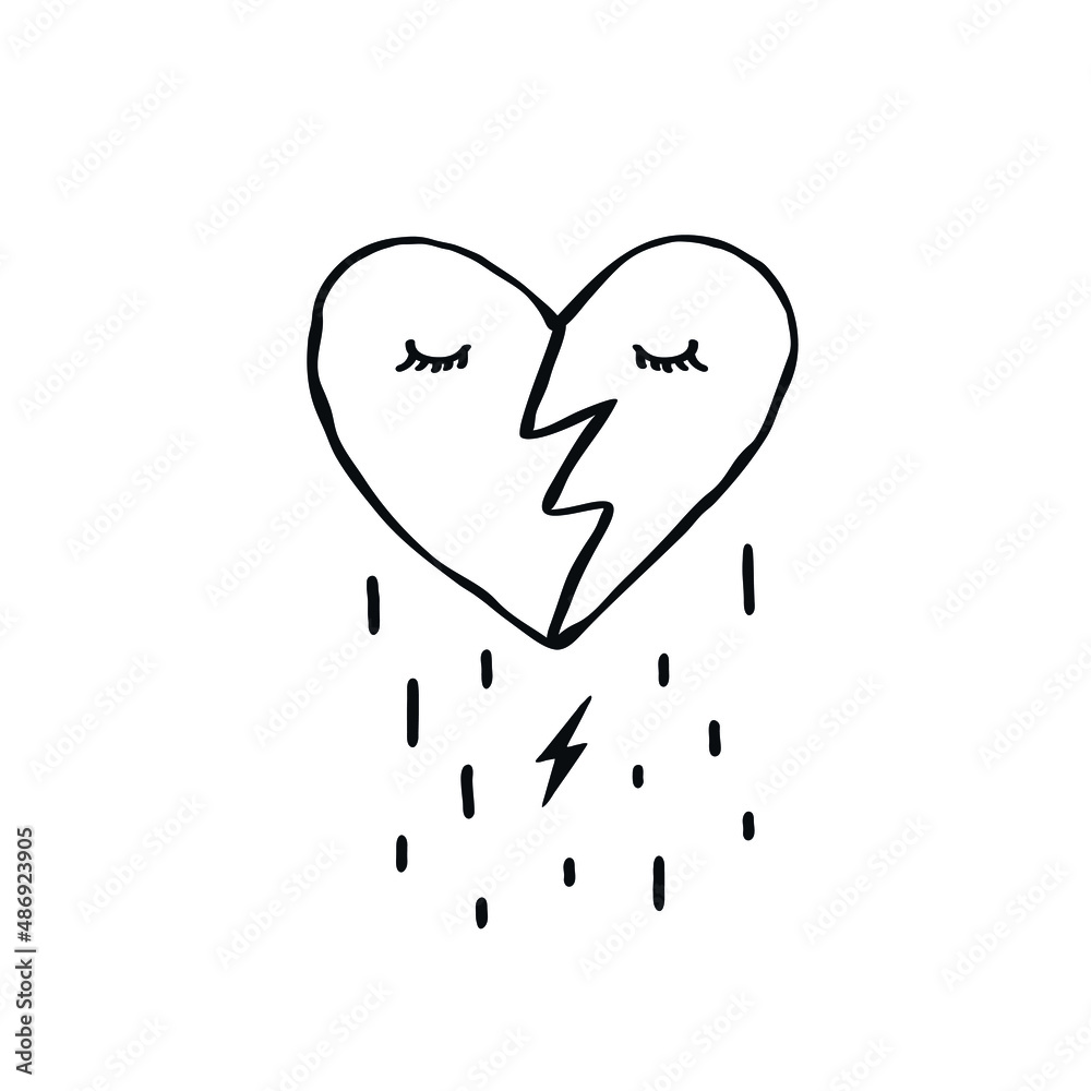 Broken Heart Sad Emoji Concept Illustration of Heartbreak Love Failure and  Relationship Problems Art 3d Stock Illustration - Illustration of alone,  health: 398288189, image size:1000x1000