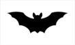 Stencil bat isolated. Hand drawn art. Halloween symbol. Animal vector stock illustration. EPS 10