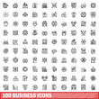 © ylivdesign - 100 business icons set. Outline illustration of 100 business icons vector set isolated on white background