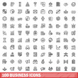 © ylivdesign - 100 business icons set. Outline illustration of 100 business icons vector set isolated on white background