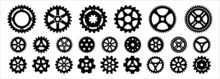 Gear Wheel Icon Set. Cogwheel Icons Collection. Collection Of Gearwheel. Symbol Of Setting, Robotic, Clockwork, Machinery, Engineering, Engine Transmission And Mechanism. Vector Illustration
