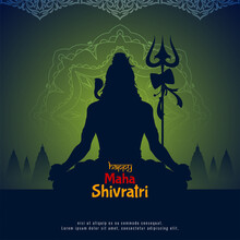 Happy Maha Shivratri Artistic Religious Background Design