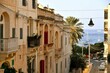 Vintage view of typical buildings balconies in La Valletta