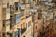 Valetta, Malta - December 19, 2021Vintage view of typical buildings balconies in La Valletta