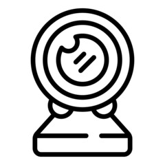 Poster - Web camera icon outline vector. Online conference. Video screen