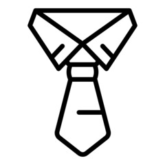 Poster - Office tie icon outline vector. Online group. Video conference