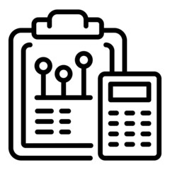 Poster - Business clipboard icon outline vector. Video computer. Online group