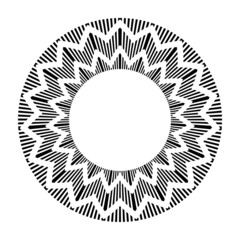 Canvas Print - Geometric circle pattern for decorative round frame.