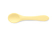 © New Africa - Plastic spoon isolated on white, top view. Serving baby food