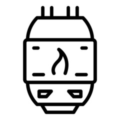 Poster - Gas boiler steam icon outline vector. House heater. Central warm