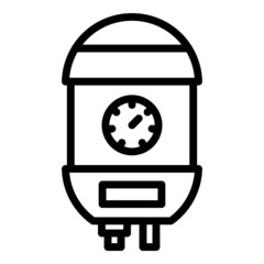 Poster - Gas boiler burner icon outline vector. House heater. Water heat