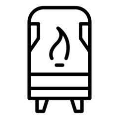 Poster - Gas boiler condensing icon outline vector. Home water. Hot energy