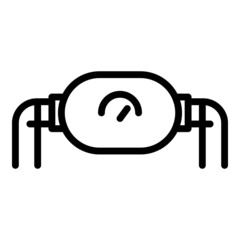 Poster - Plumbing gas boiler icon outline vector. System energy. Electric fire