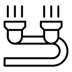 Poster - Hose irrigation icon outline vector. Water system. Farm automatic