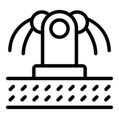 Poster - Irrigation sprinkler icon outline vector. Water drip. Farm pipe