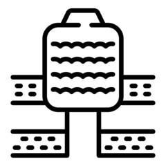 Poster - Farm irrigation system icon outline vector. Water drip. Automatic pipe