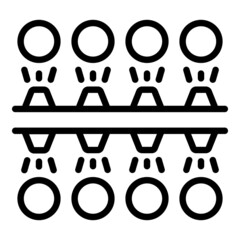 Poster - Irrigation pipe icon outline vector. Water system. Farm garden