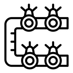Poster - Sprinkler pipe icon outline vector. Water system. Farm garden