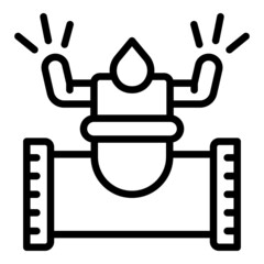 Poster - Water sprinkler icon outline vector. Drip system. Farm irrigation