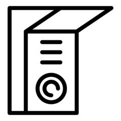 Poster - Phone video intercom icon outline vector. Door system. Security control