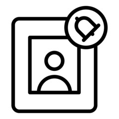 Poster - Video intercom panel icon outline vector. Door system. Camera security