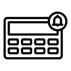 Poster - Touch video intercom icon outline vector. Phone bell. Camera security