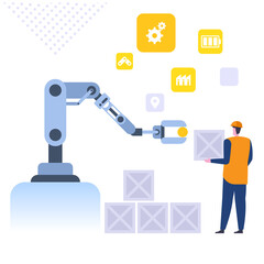 Poster - automated assembly and packing machinery.