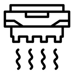 Poster - Fire smoke detector icon outline vector. Alarm system. Home control