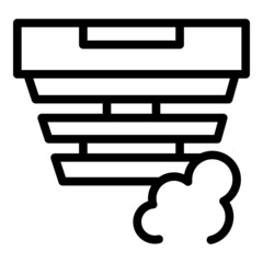 Poster - House smoke detector icon outline vector. Home control system. Fire alarm
