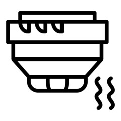 Poster - Camera smoke detector icon outline vector. Home system. House control