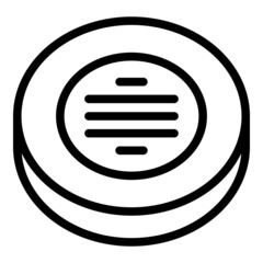 Poster - Key smoke detector icon outline vector. Alarm sensor. Home control