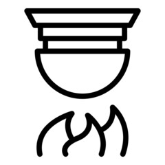 Poster - Eye smoke detector icon outline vector. Home control. Safety camera