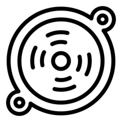 Poster - Smoke detector sound icon outline vector. Fire sensor. Home control