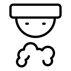 Poster - Computer smoke detector icon outline vector. Fire alarm. Home control