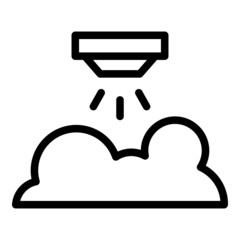 Poster - Smoke detector password icon outline vector. Fire alarm. Control safety
