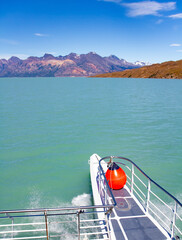 Poster - The catamaran with red buoys