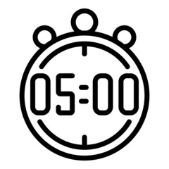 Poster - Sport stopwatch icon outline vector. Gym exercise. Workout training