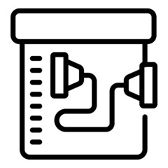 Poster - Fitness equipment icon outline vector. Gym exercise. Workout training